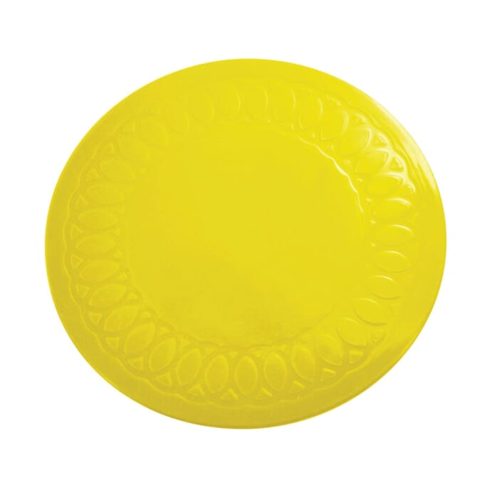 tenura anti slip circular mat coaster yellow