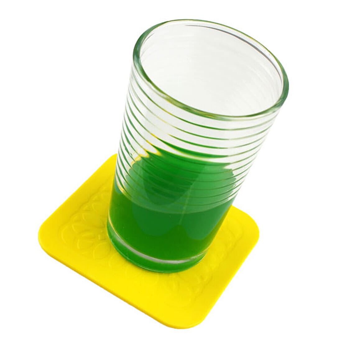 tenura antimicrobial square coaster set yellow x 4