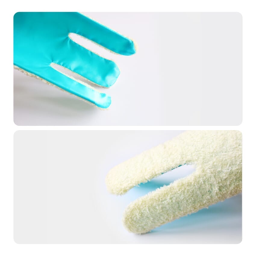 terry towelling sock aid detail