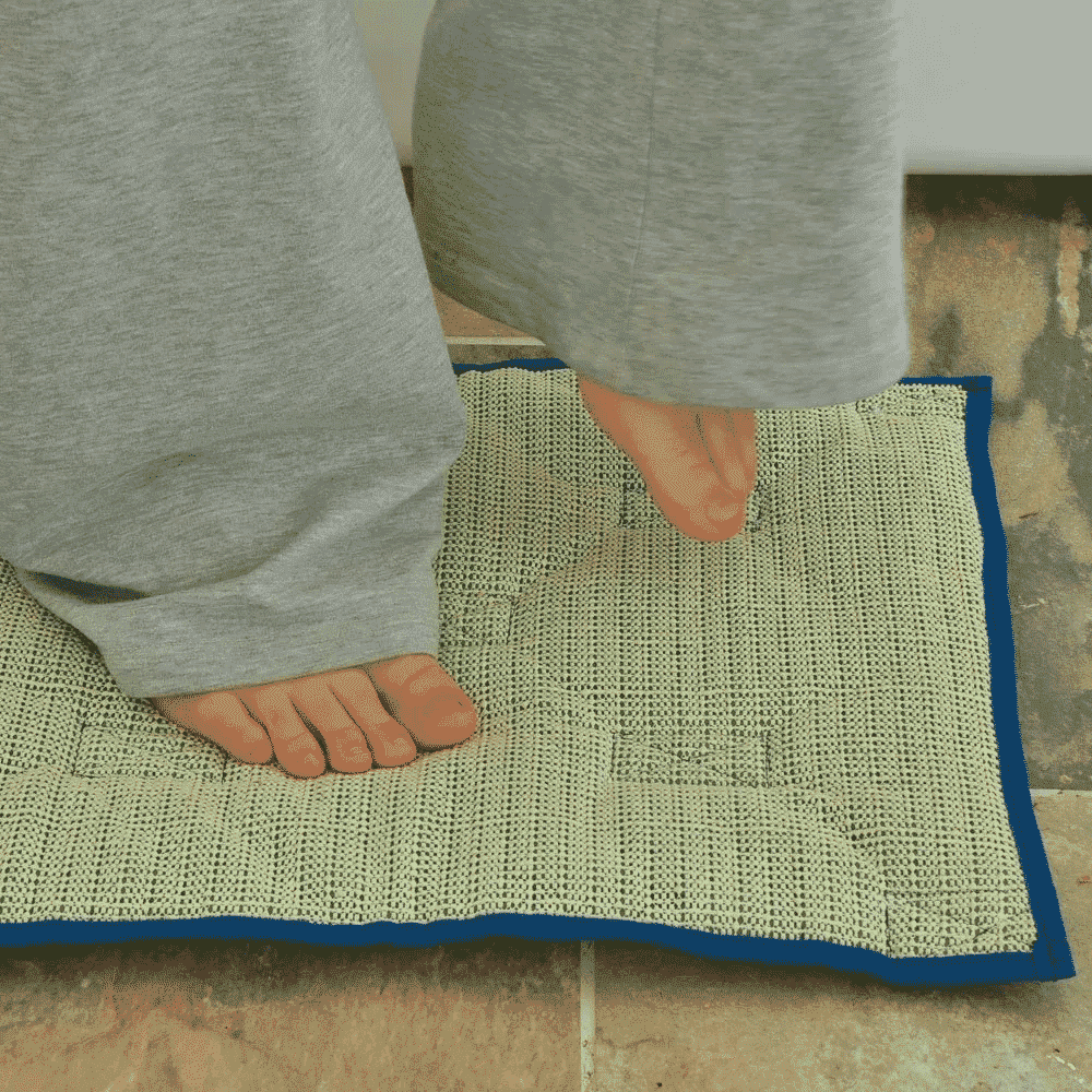 textured cushioned non slip floor mat cushioned