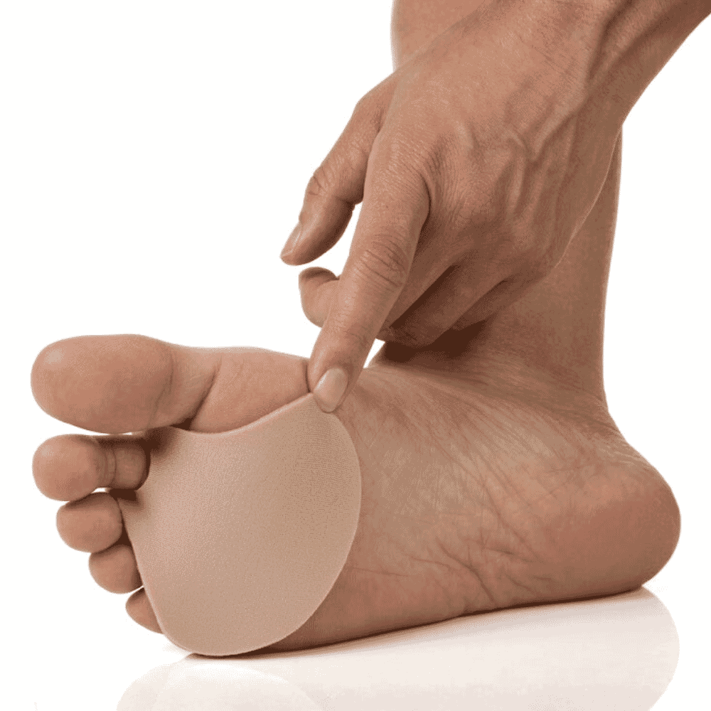 therastep ball of foot gel cushions in use