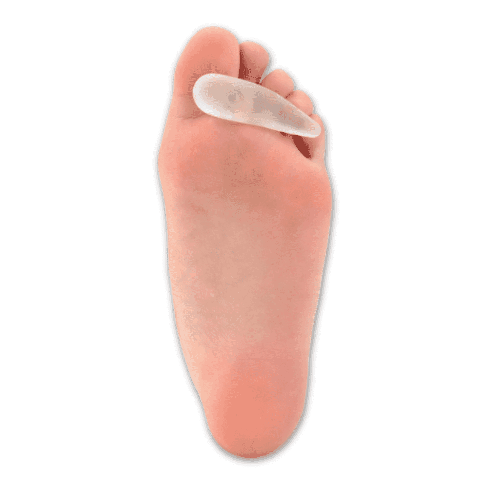 therastep gel hammer toe cushion on foot