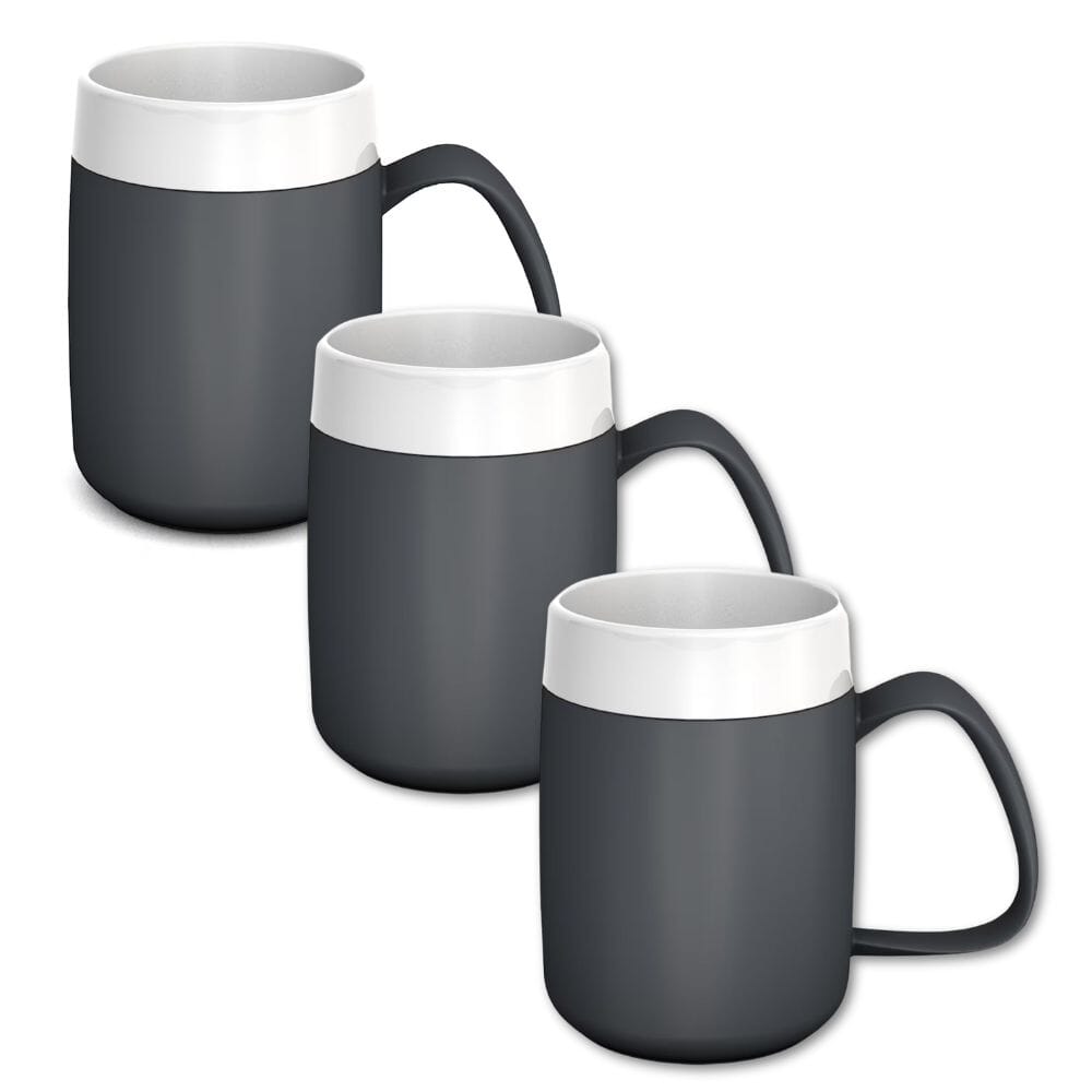 View Thermo Mug Dark Grey White Pack of 3 information