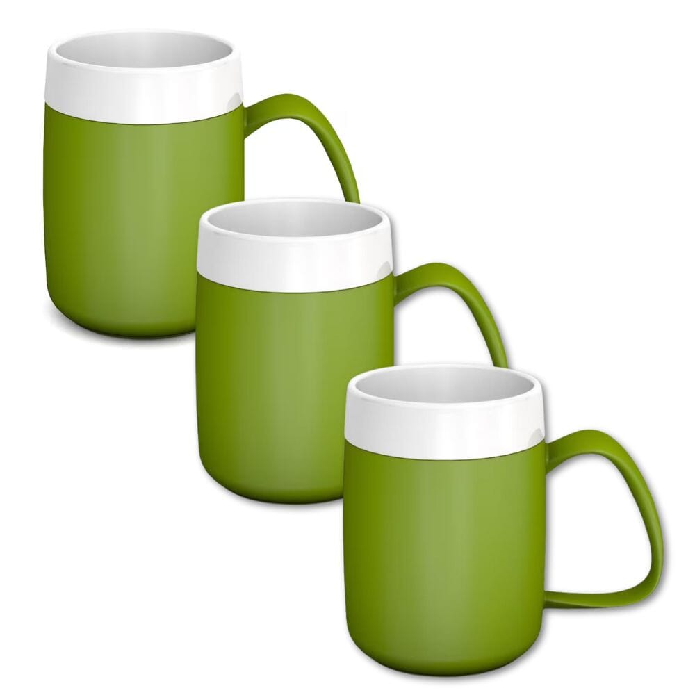 View Thermo Mug Green White Pack of 3 information