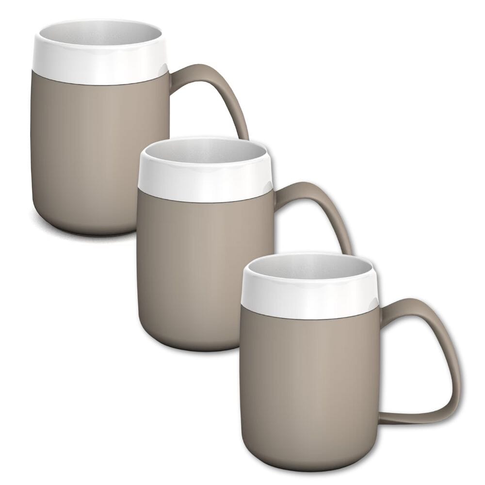 thermo mug latte brown white pack of 3