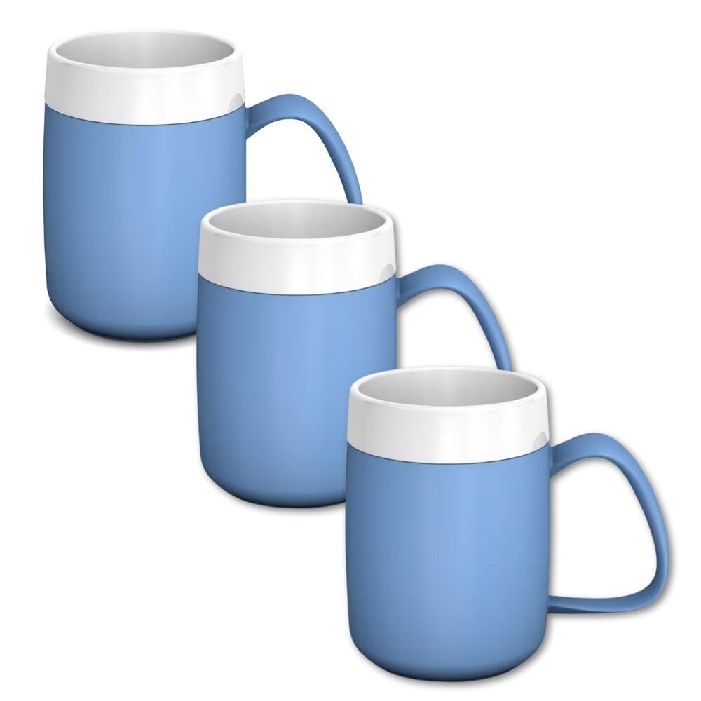 View Thermo Mug Light Blue White Pack of 3 information