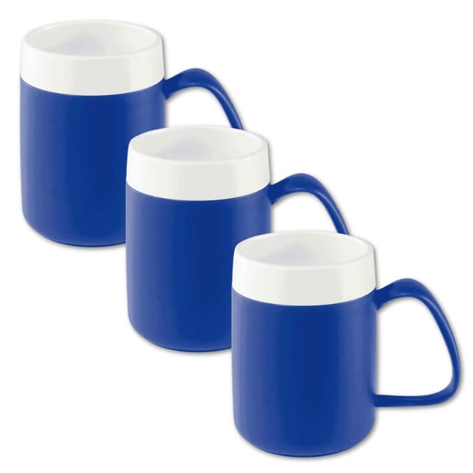 thermo safe mug with large handle blue pack of 3