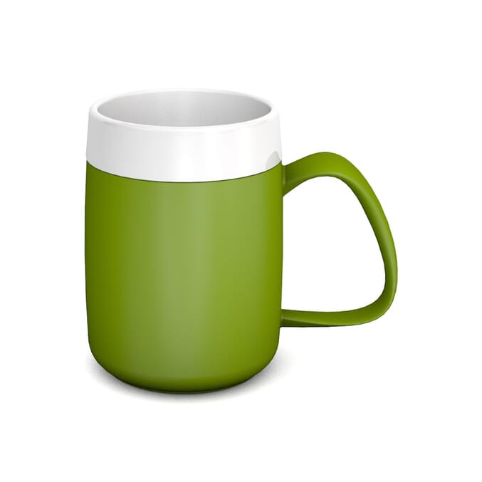 thermo safe mug with large handle green