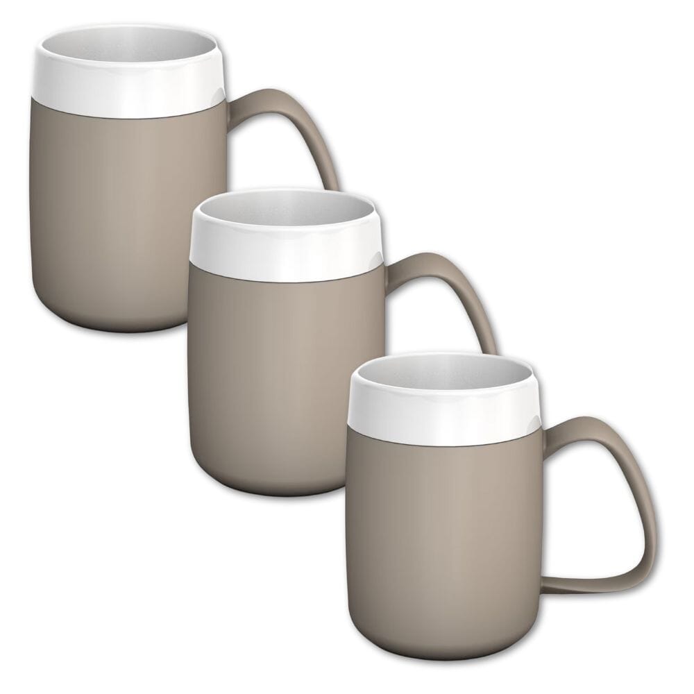 thermo safe mug with large handle linen pack of 3
