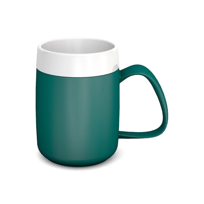 thermo safe mug with large handle teal