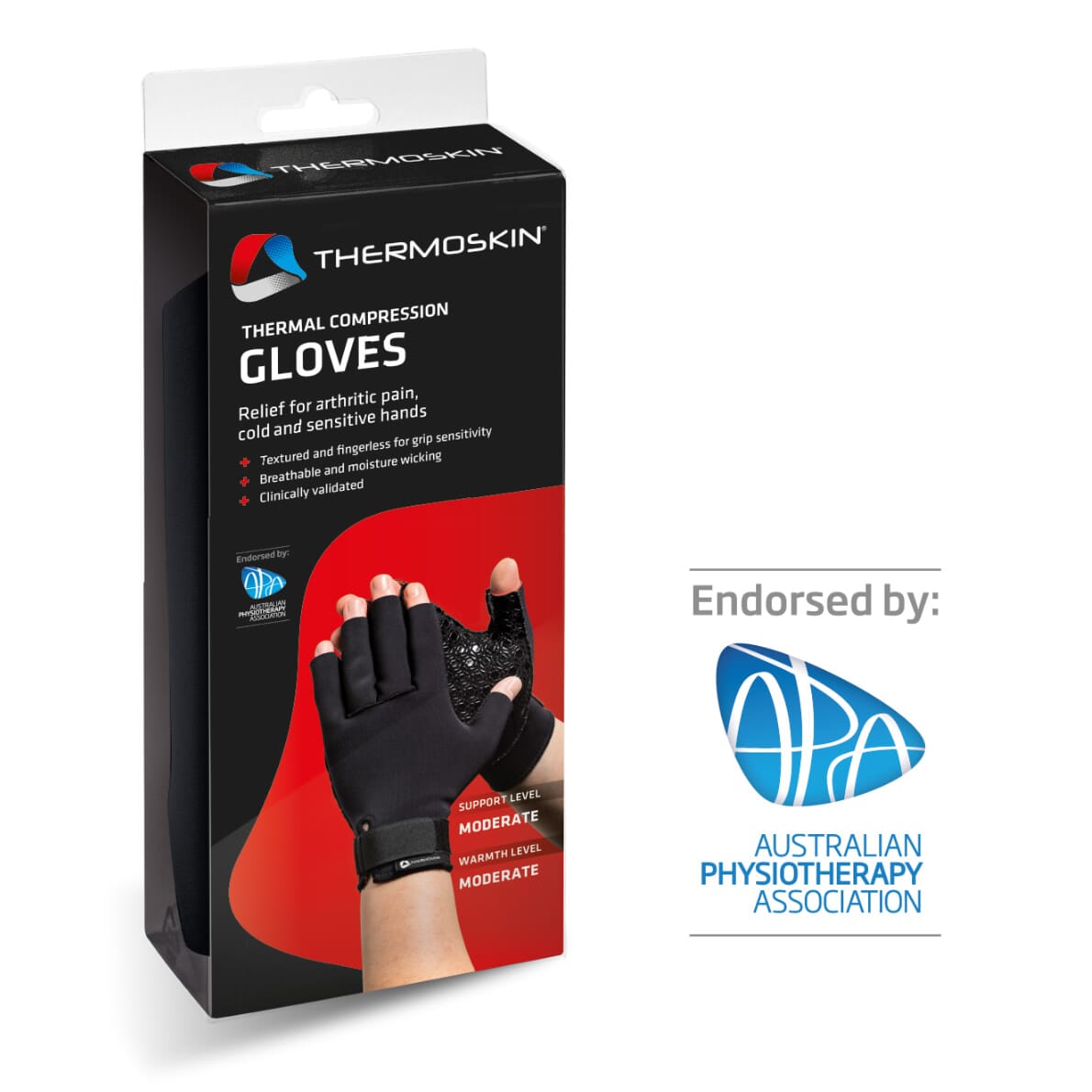 thermoskin thermal arthritic gloves packaging