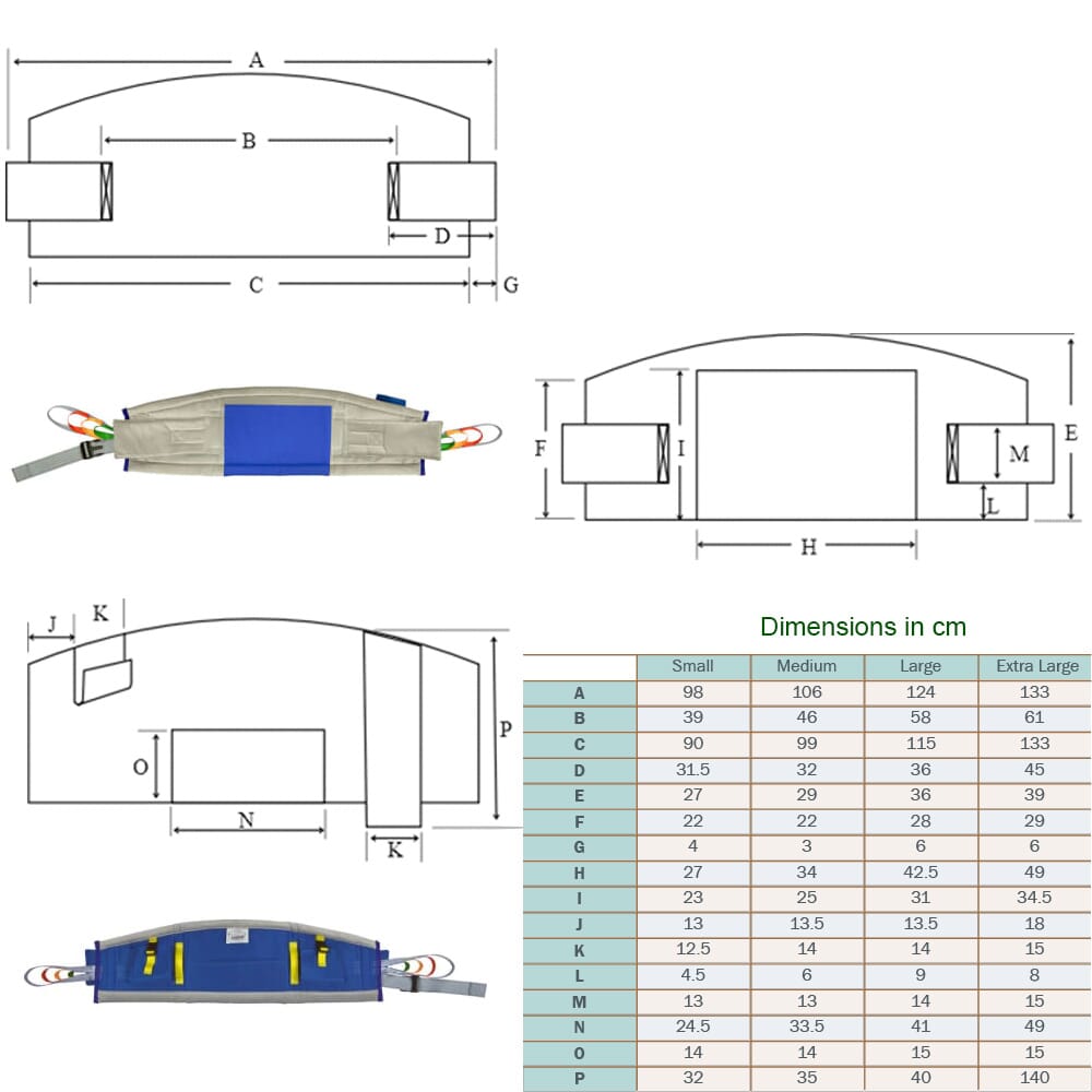 thoracic sling for freeway sa180c measurements