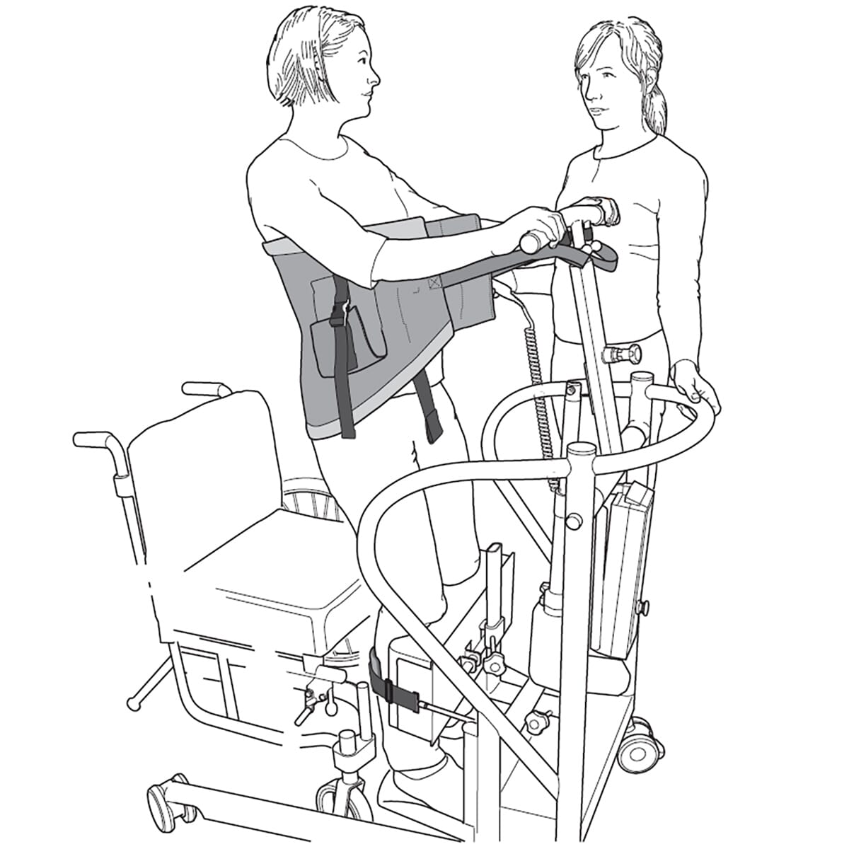 thorax sling with seat support in use picture