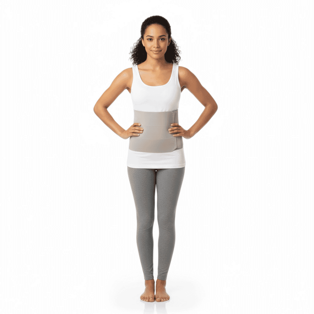 three panel abdominal binder model