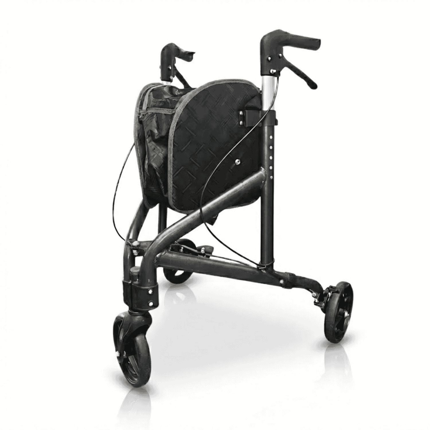 three wheel rollator grey
