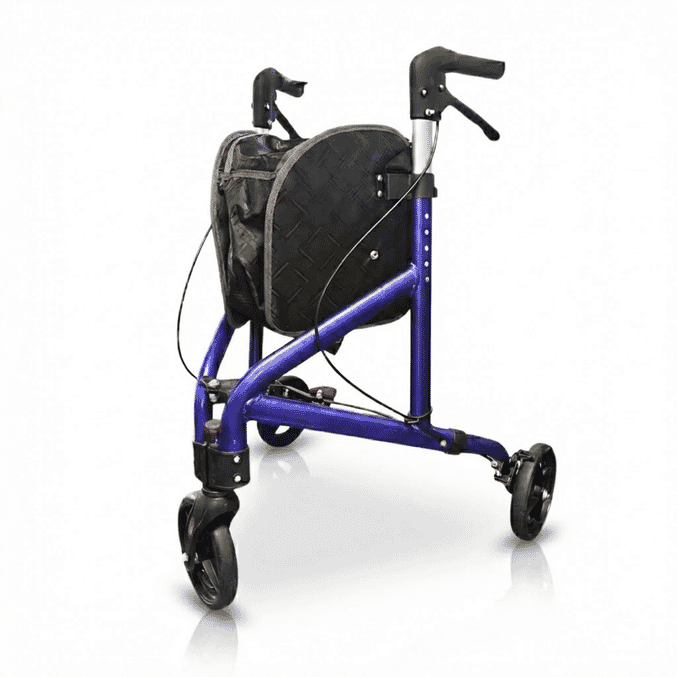 three wheel rollator purple
