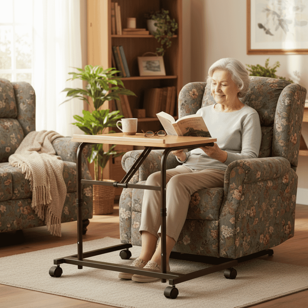 tilting over chair table lifestyle