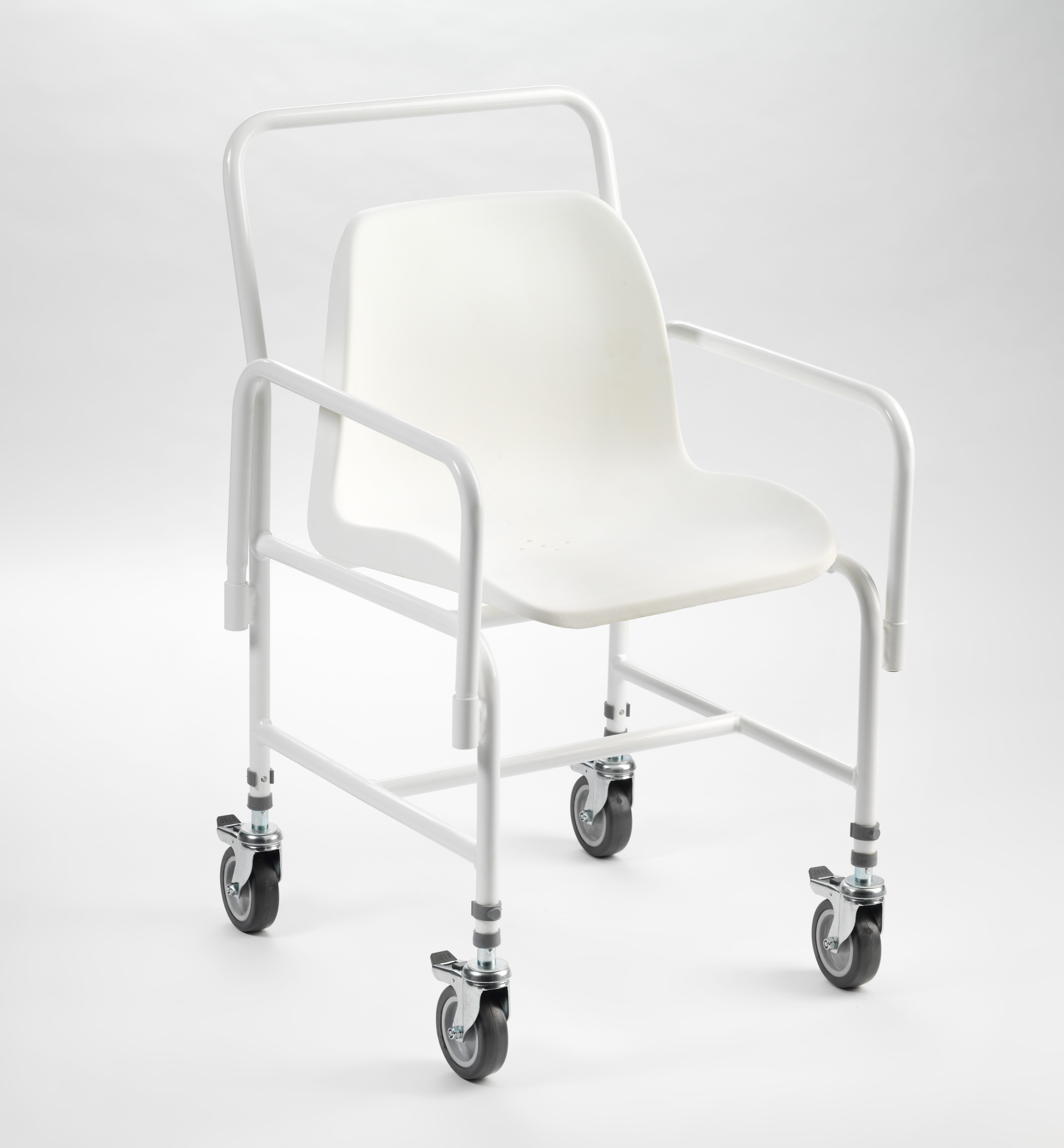 View Tilton Mobile Adjustable Height Shower Chair 4 Brake with Detachable Arms information