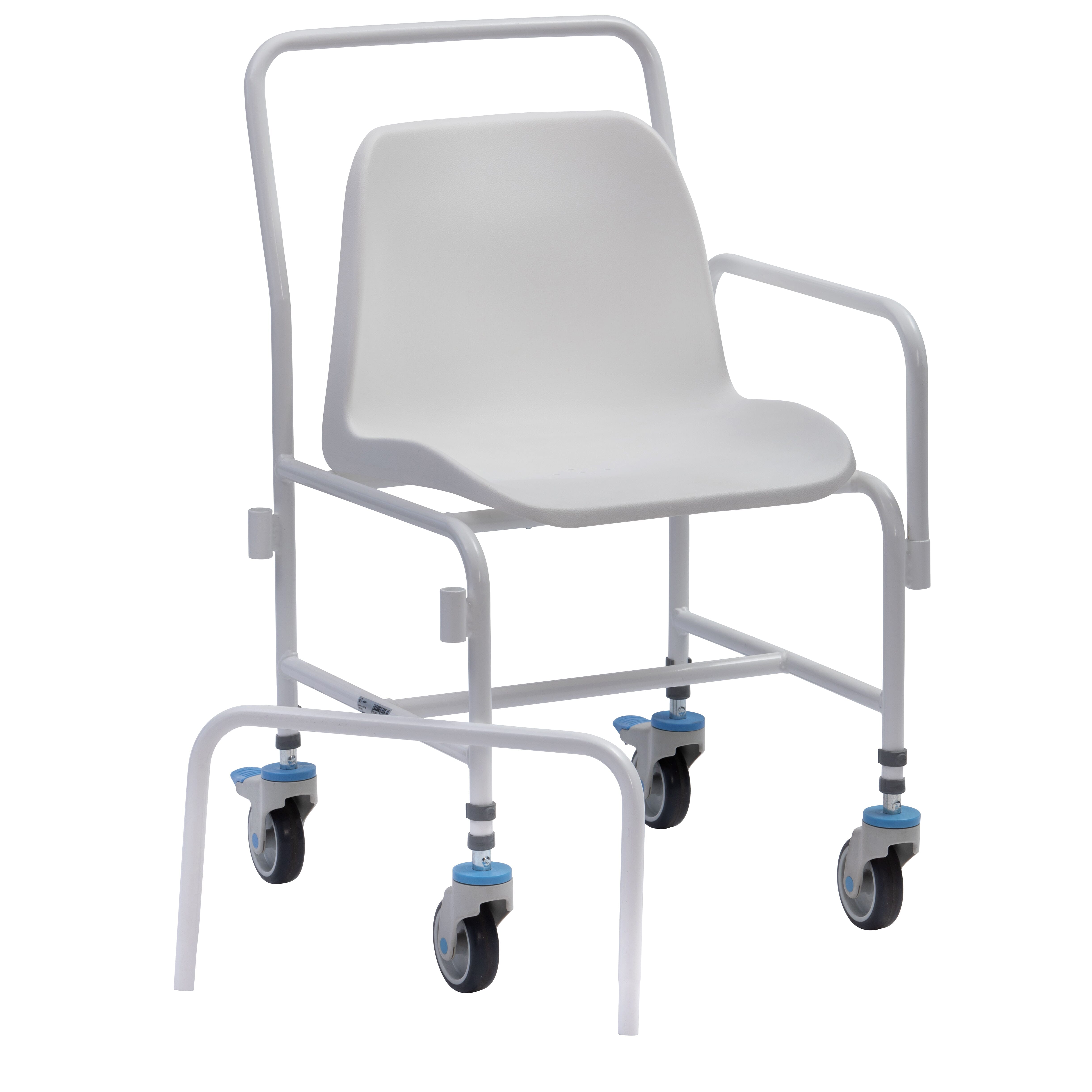 tilton mobile adjustable height shower chair with detachable arms