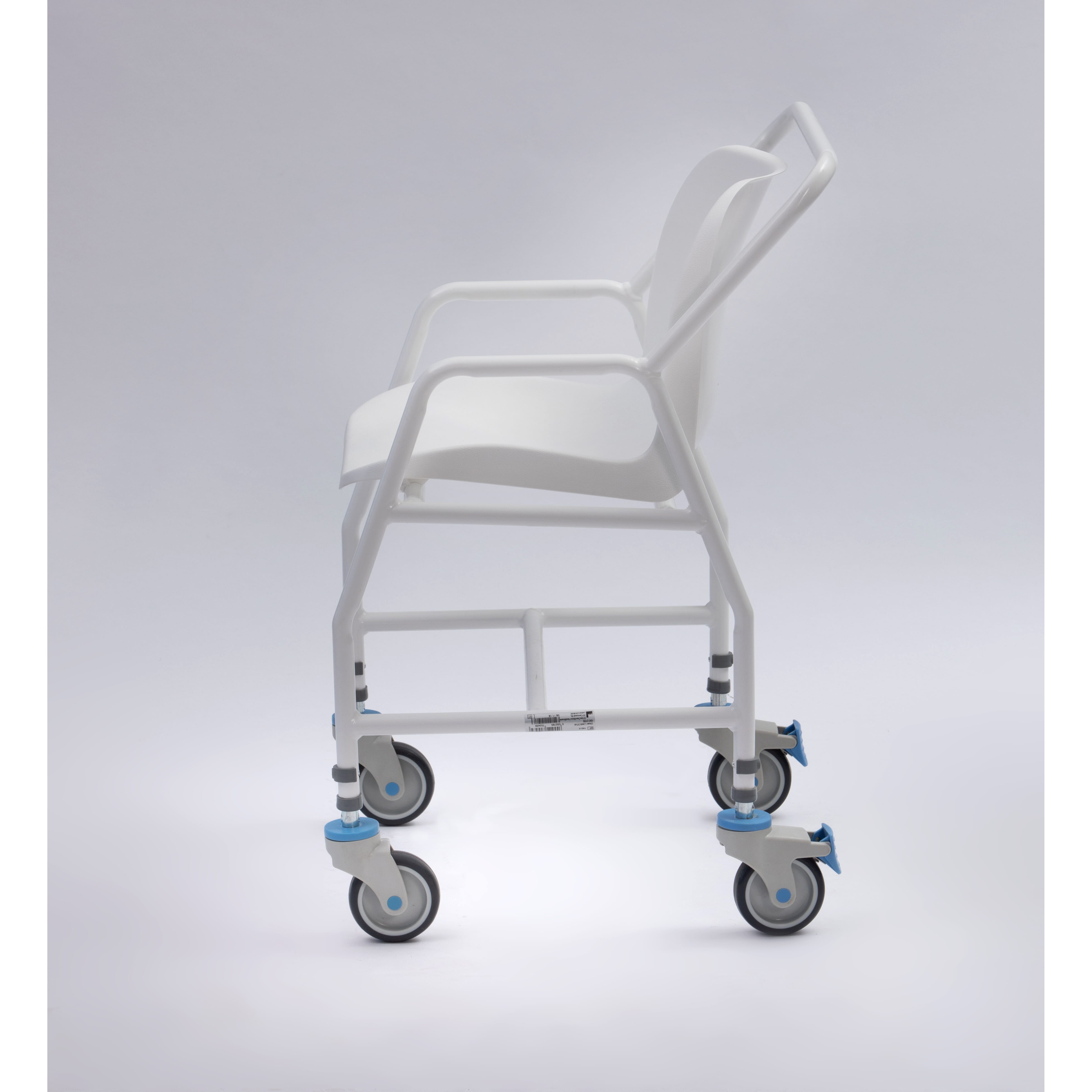 tilton mobile shower chair 2 brake fixed arms side on