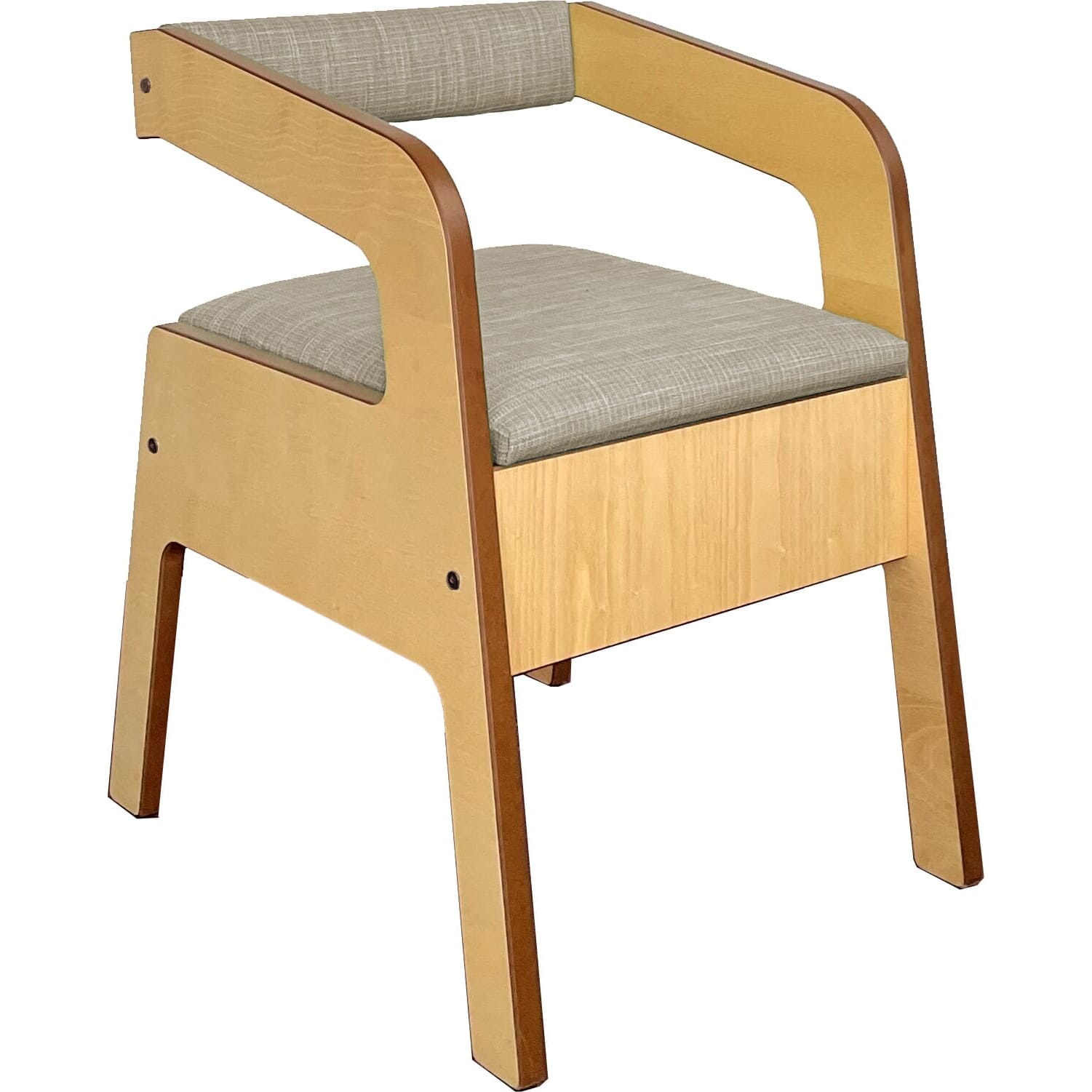 timberry scandi commode ash frame beige upholstery
