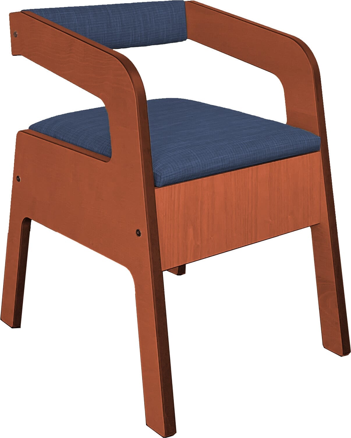 View Timberry Scandi Commode Walnut Frame Blue Upholstery information