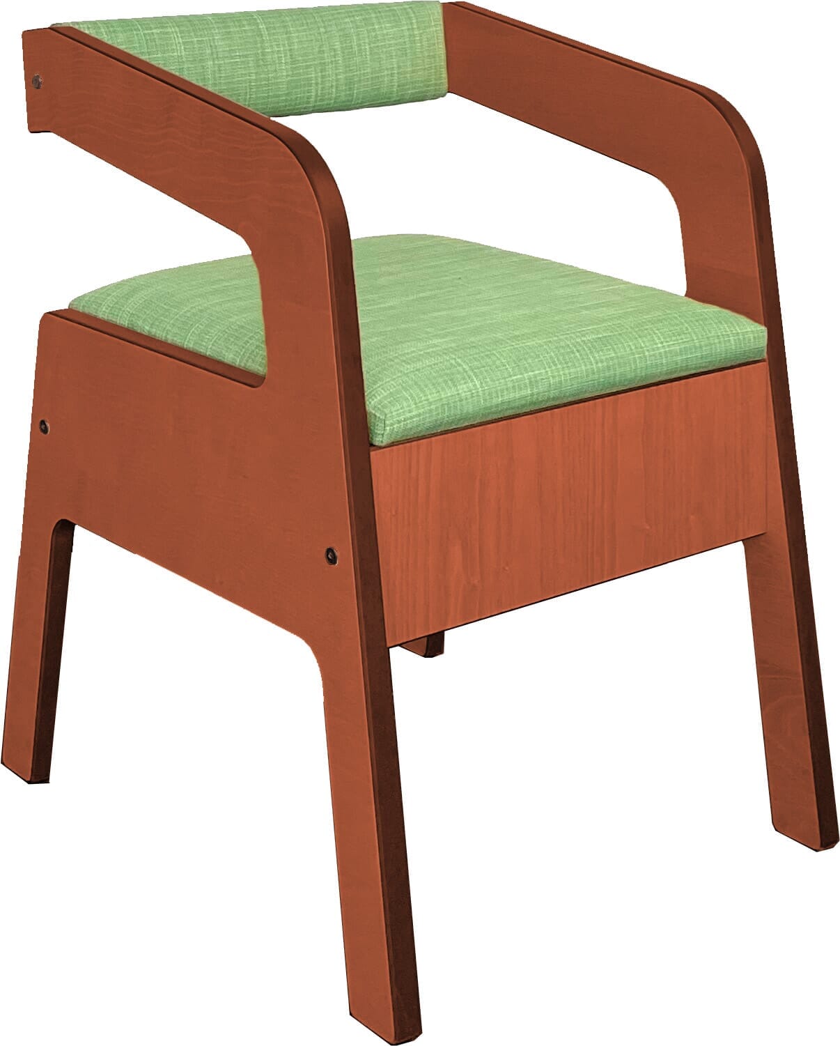 View Timberry Scandi Commode Walnut Frame Green Upholstery information