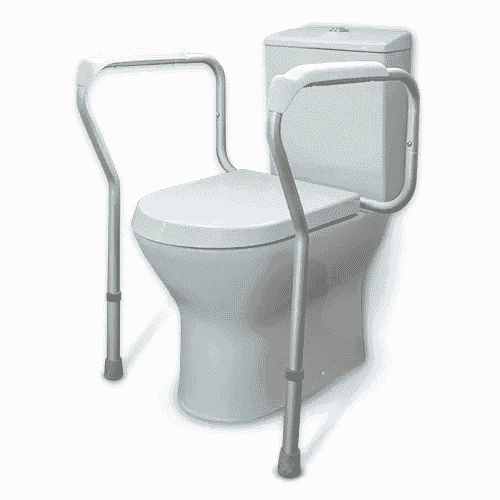 toilet side safety frame in situ