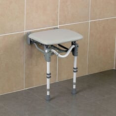 Tooting Wall Mounted Shower Seat - Tooting Padded Shower Seat - Standard