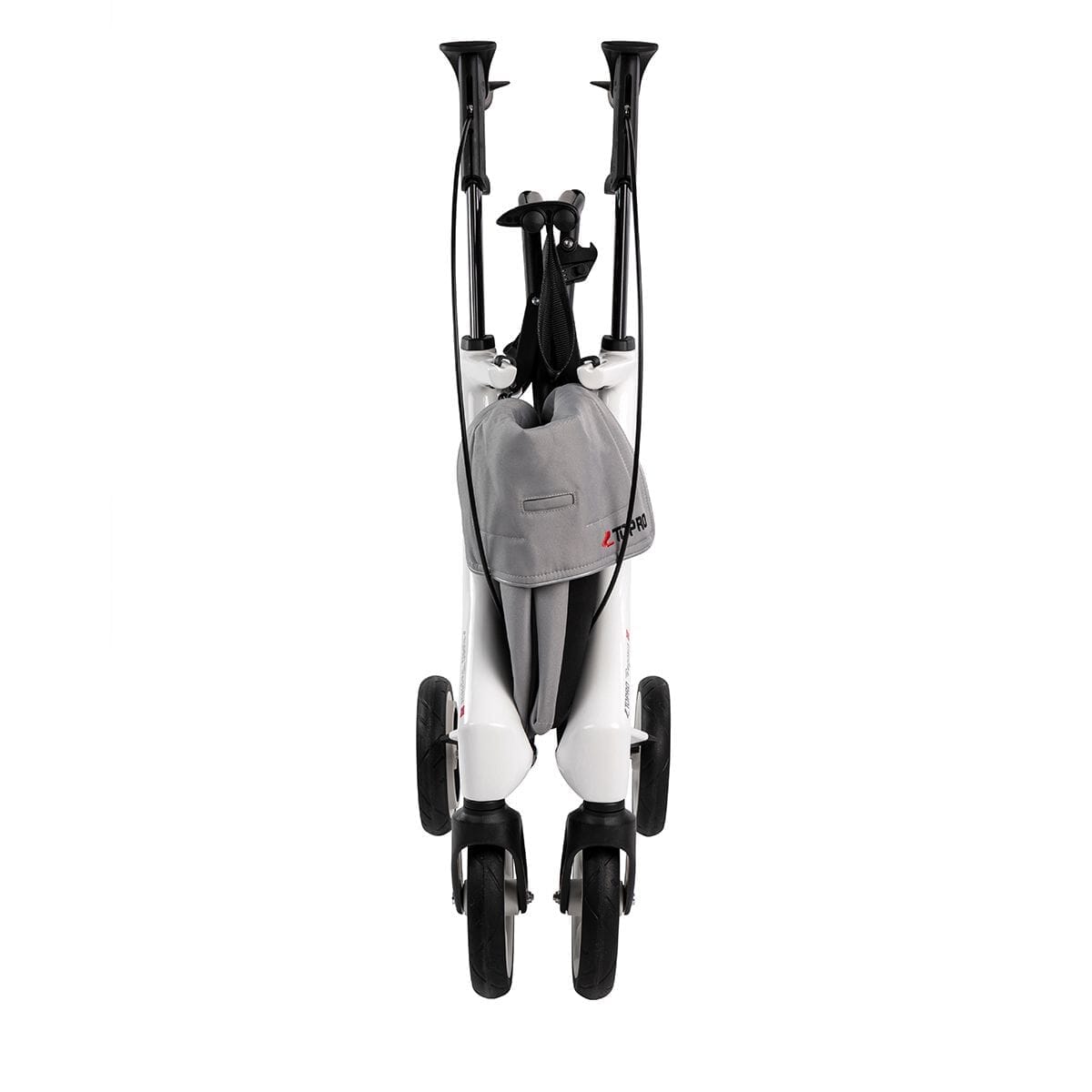 topro pegasus carbon fibre rollator white folded