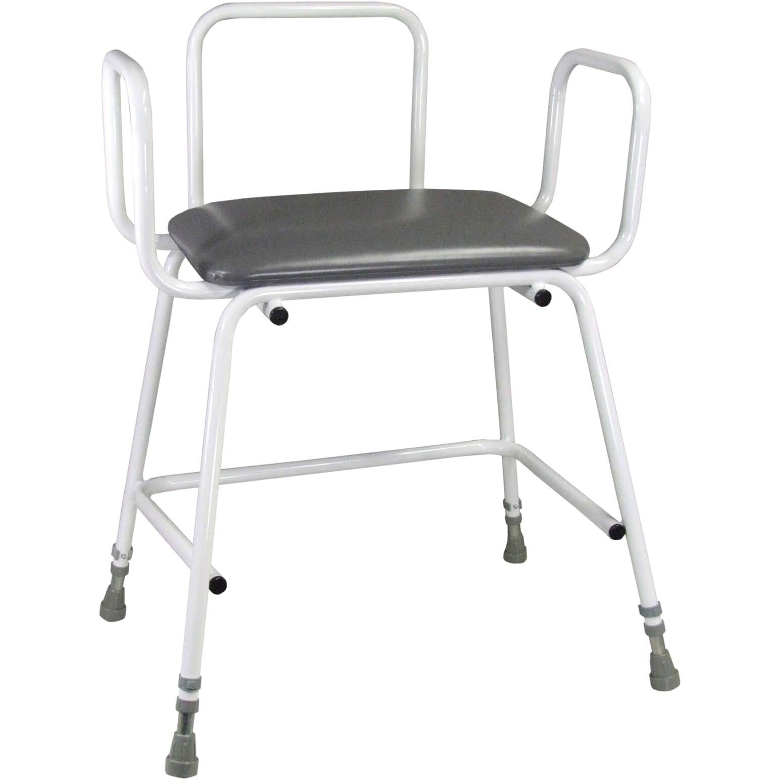 torbay bariatric padded perching stool with armrests with back