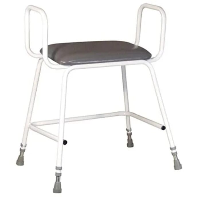 torbay bariatric padded perching stool with armrests