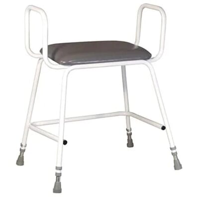 Torbay Bariatric Padded Perching Stool with Armrests