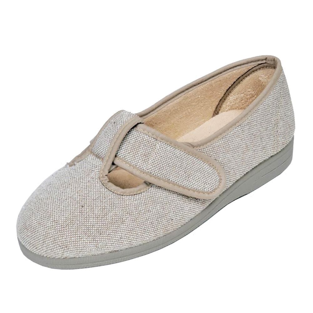 View Tracy Ladies Extra Wide Lightweight Shoe 4E6E Tracey Lightweight Shoe in Beige Size 3 information