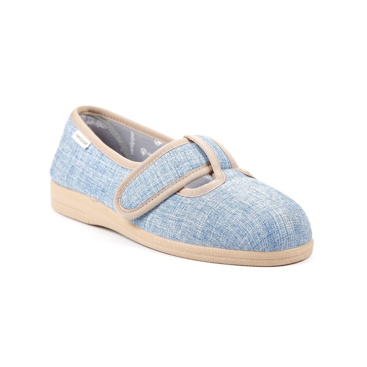 tracy ladies extra wide slipper shoes denim