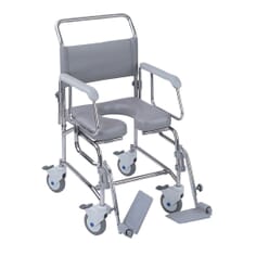 TransAqua Shower Commode Chair - Attendant Propelled Medium - Assembled