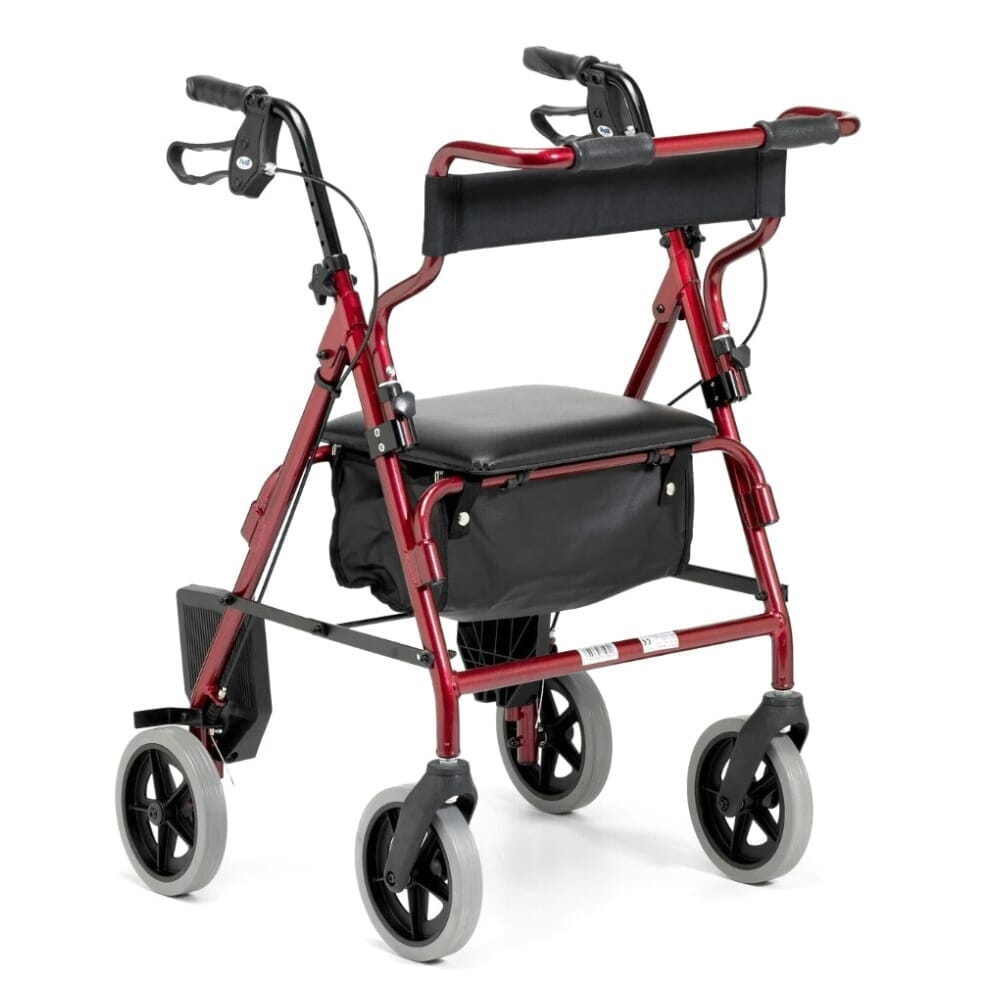 transit chair and rollator combination burgundy
