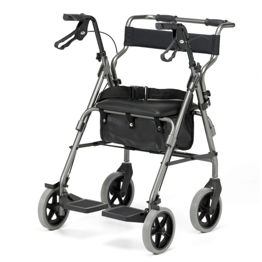 transit chair and rollator combination silver back