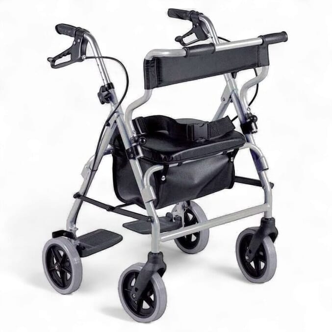 transit chair and rollator combination silver