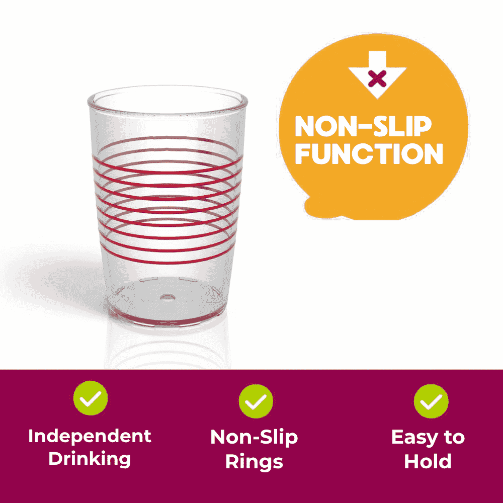 transparent non slip cup features