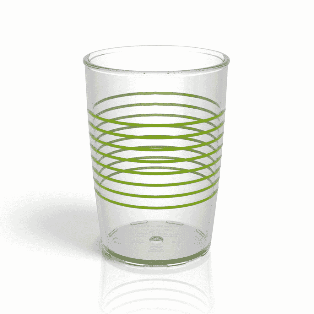 transparent non slip cup green
