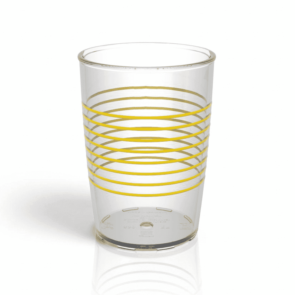 transparent non slip cup yellow
