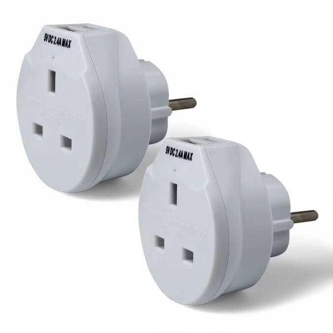 travel adaptor pack of 2
