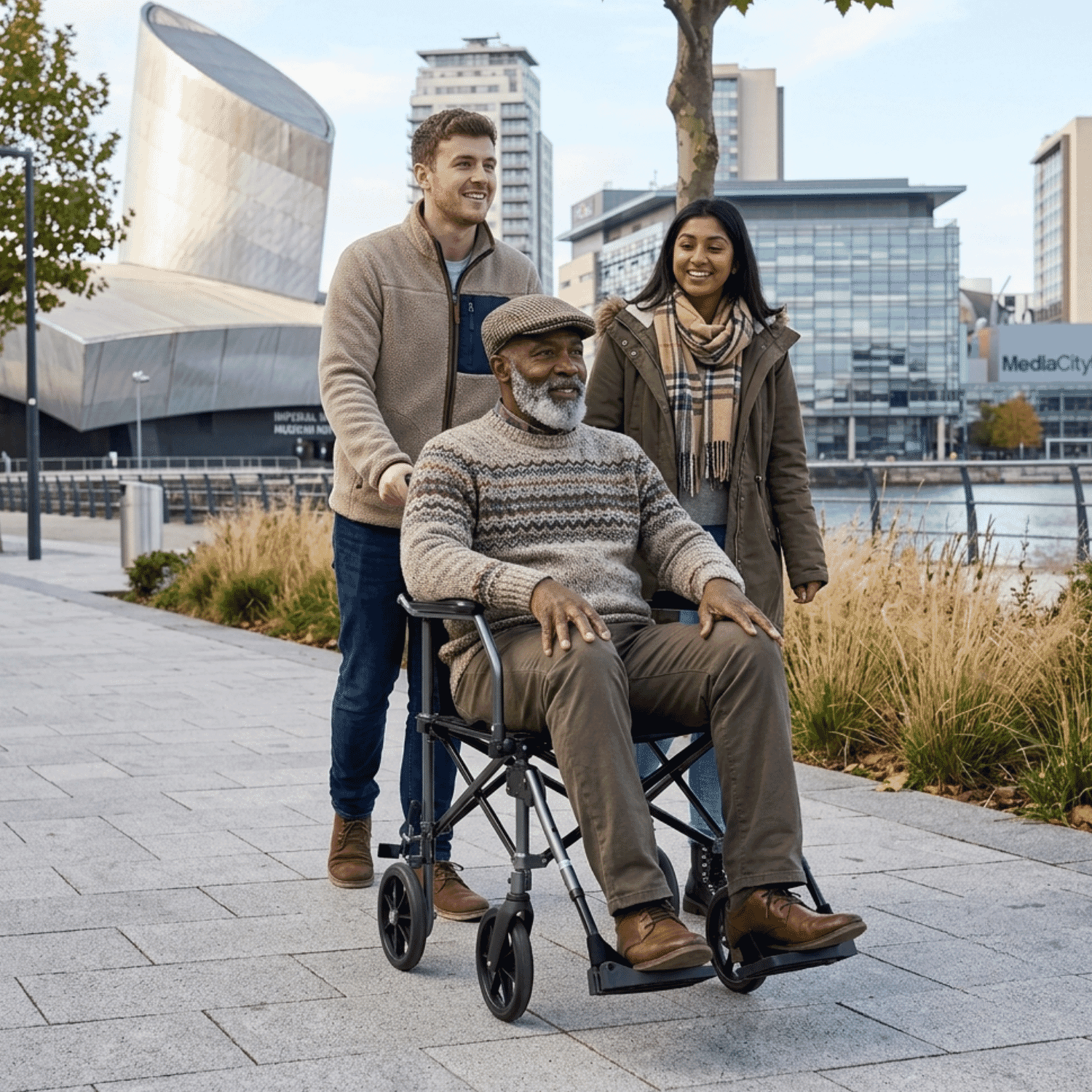 travelite aluminium portable wheelchair in use lifestyle