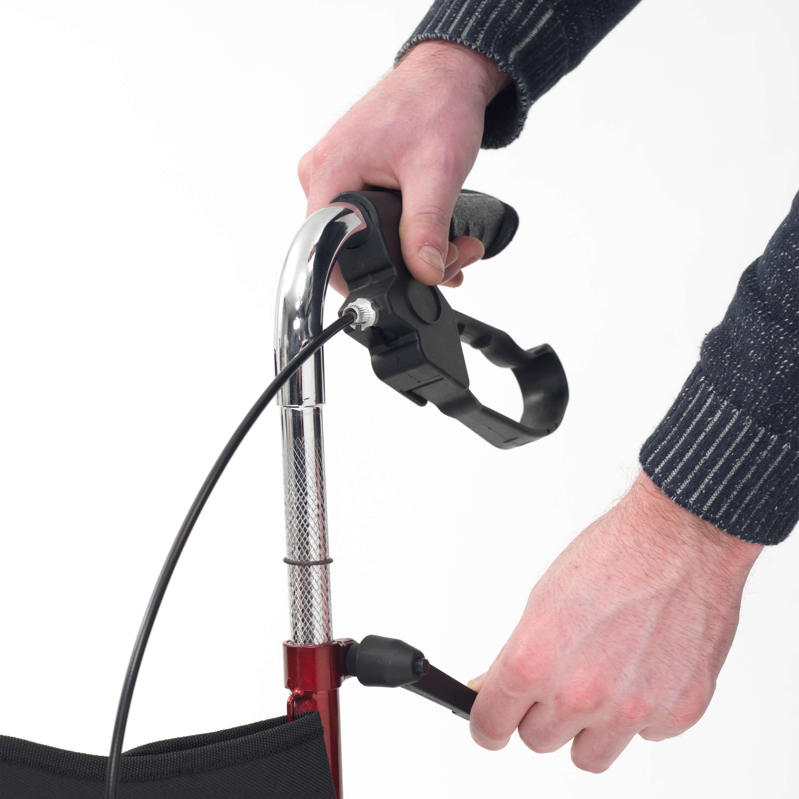 tri walker with seat brake and lever