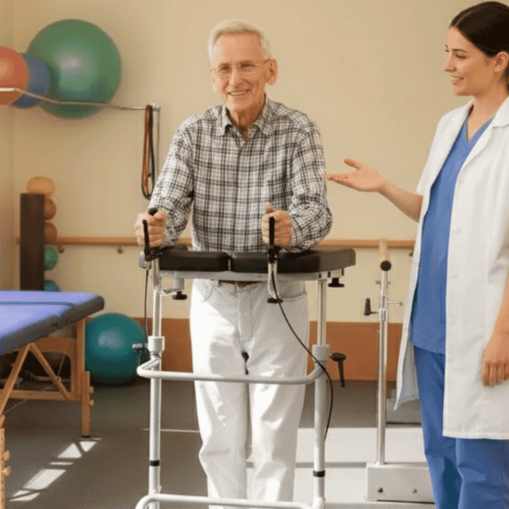 trio height adjustable walking frame lifestyle