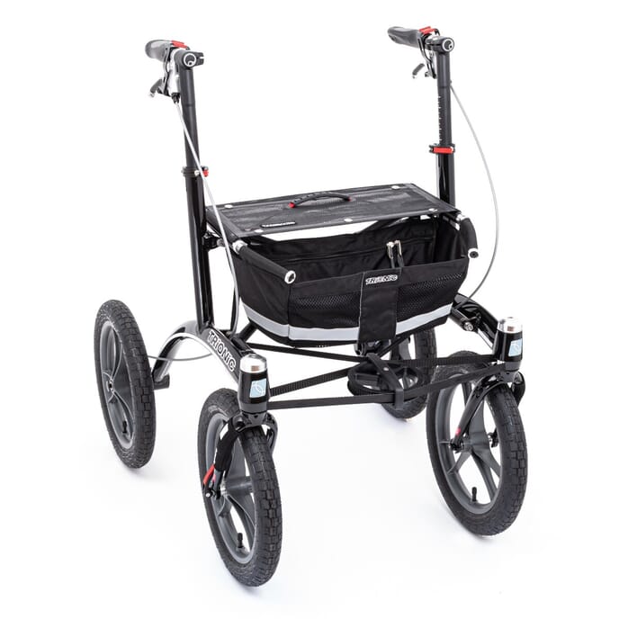 trionic 14er ergonomic rollator walker black grey