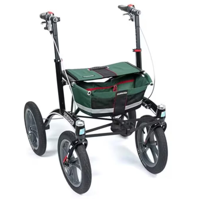 trionic rollator walker 14er black green