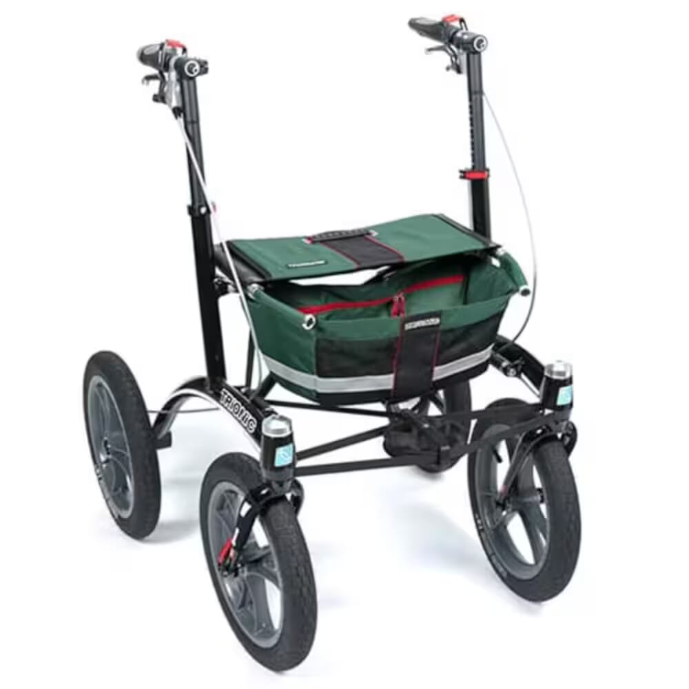trionic rollator walker 14er black green