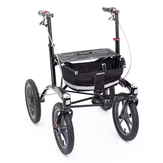 trionic rollator walker 14er black grey
